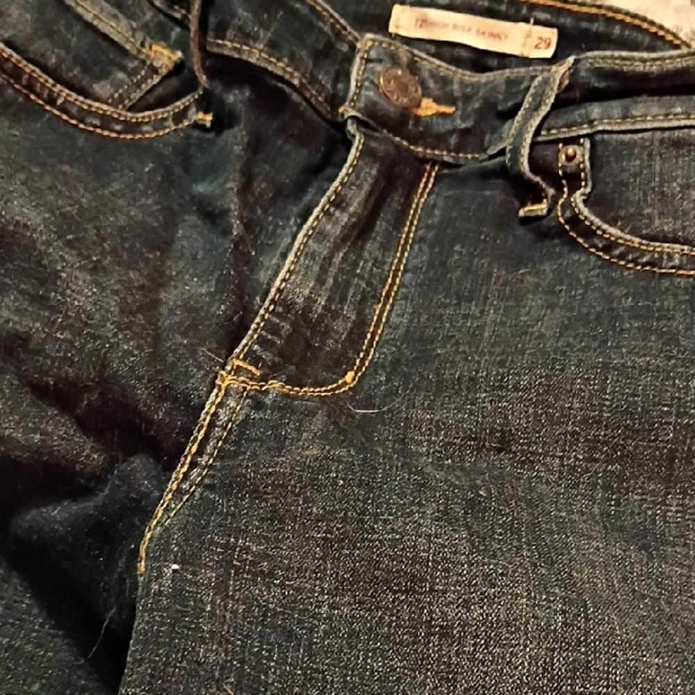 Levi's Women's High Rise Jeans - Dark Blue Highrise Skinny Sz29. - Picture 6 of 6